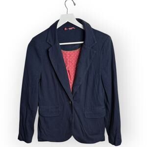 Boden Navy Blue Fully Lined Knit Blazer W1878 Sz 6